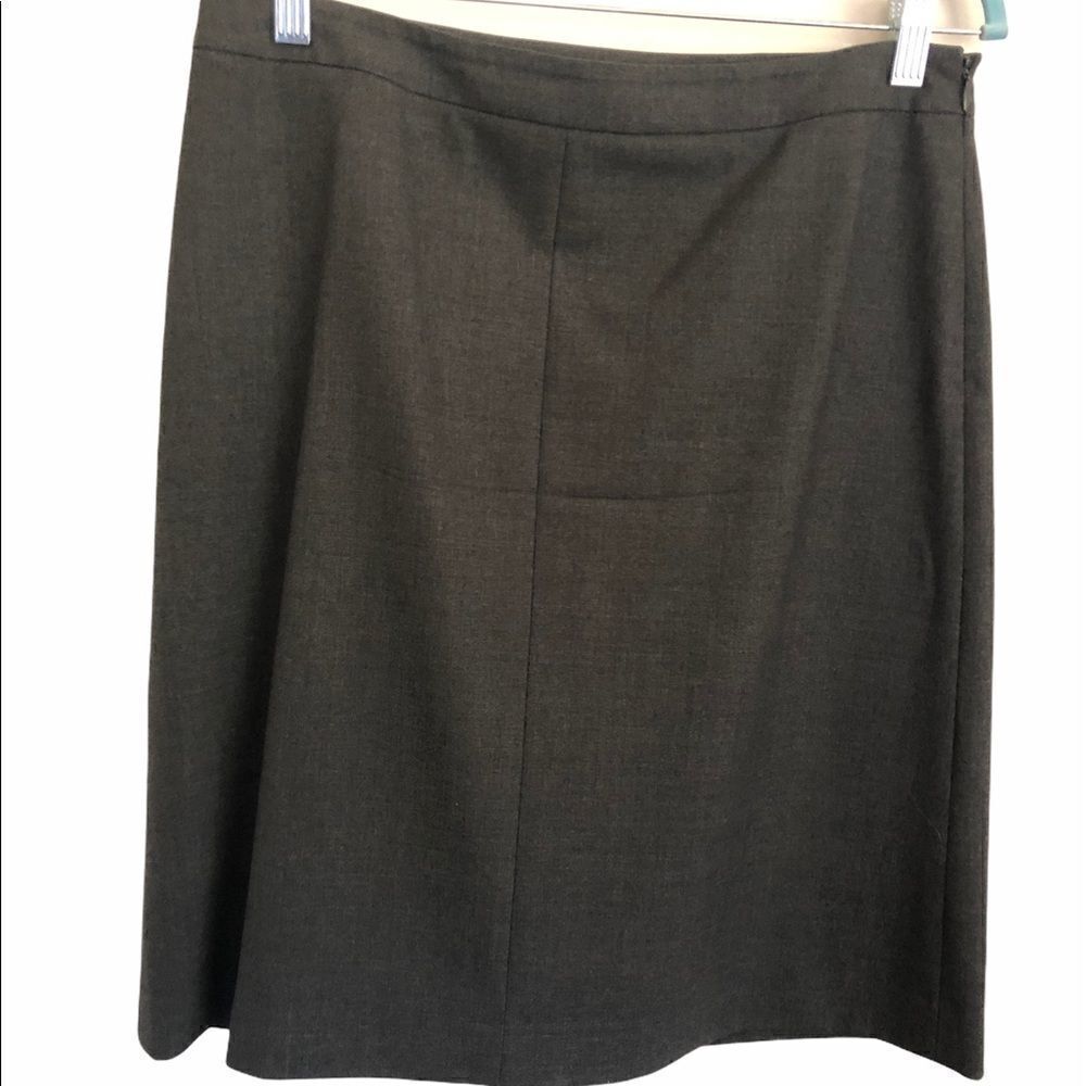 Theory Gray Wool Straight Pencil Skirt Sz 8
